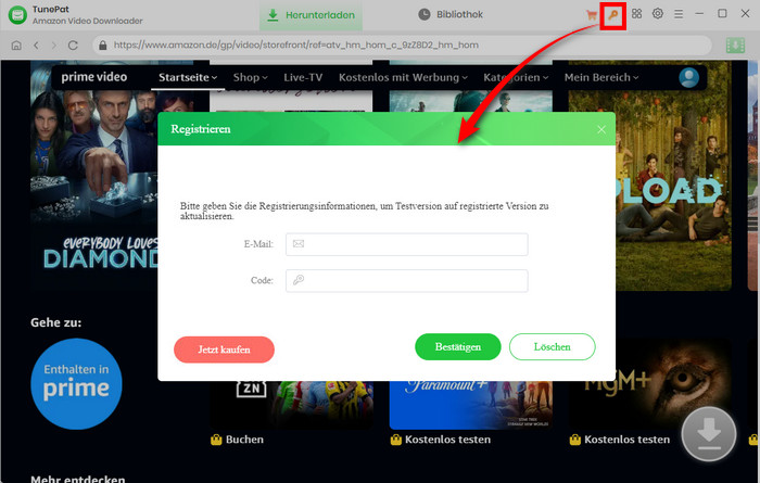 Amazon Video Downloader registrieren