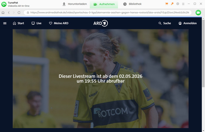 Fußball Streaming mit TunePat aufnehmen