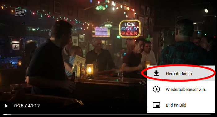 Herunterladen-Button auf MediathekViewWeb
