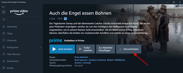 Amazon Videos auf Windows 10 herutnerladen