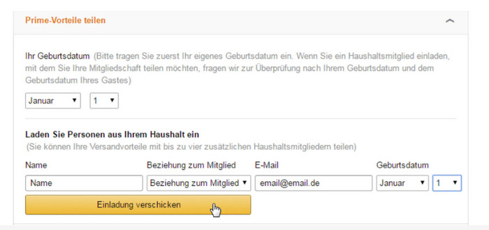 Amazon Prime Video teilen