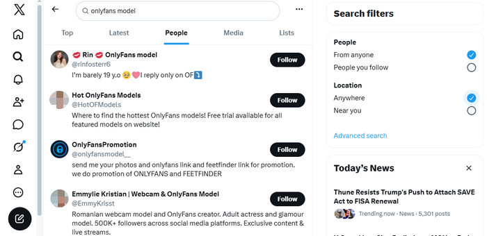 OnlyFans-Inhalte kostenlos über Social Media ansehen
