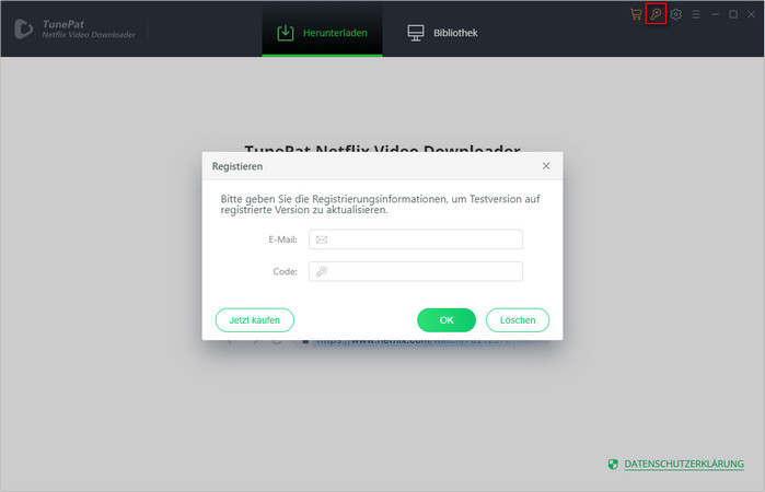 Registrieren Netflix Video Downloader