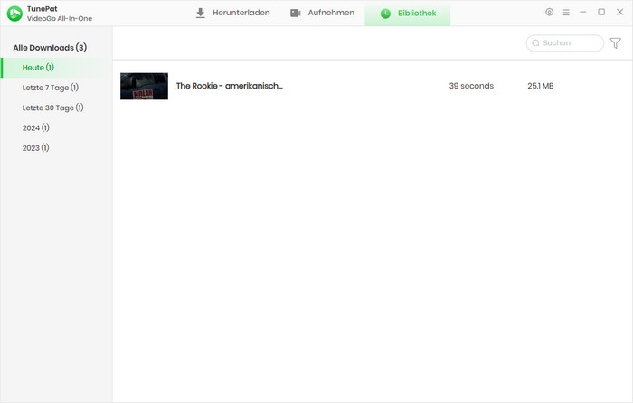 Aufnahme in Bsibliothek