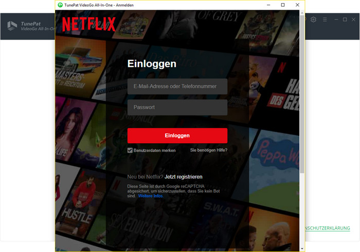 sich bei Netflix anmelden